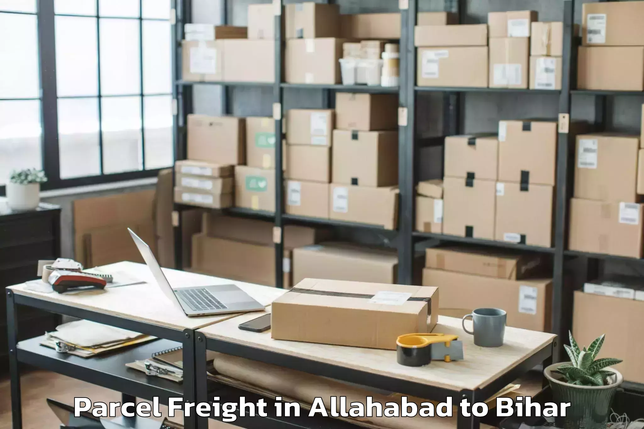 Quality Allahabad to Lauriya Nandangarh Parcel Freight